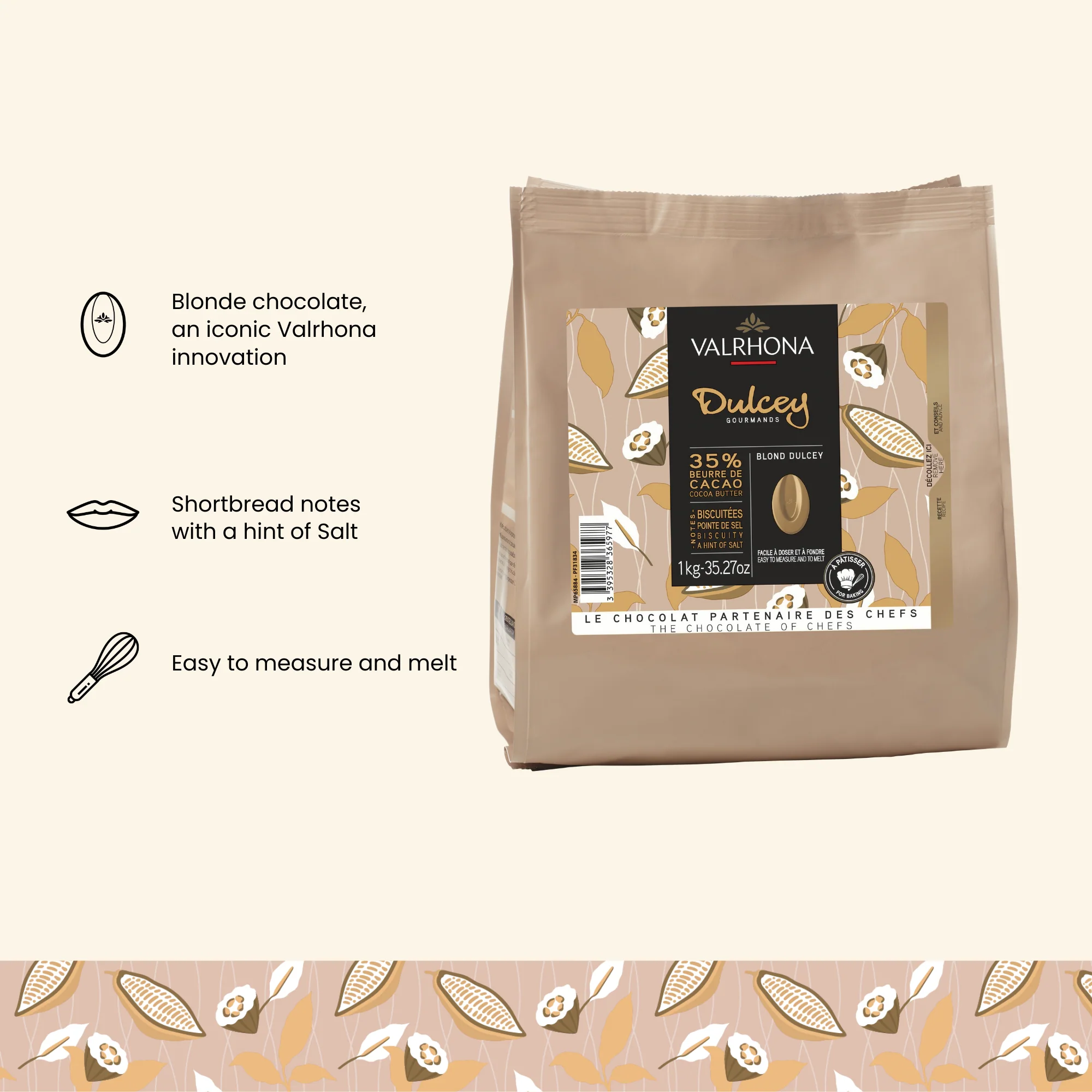 Baking Chocolate Blonde Dulcey 35% - 35.27oz - Image 3