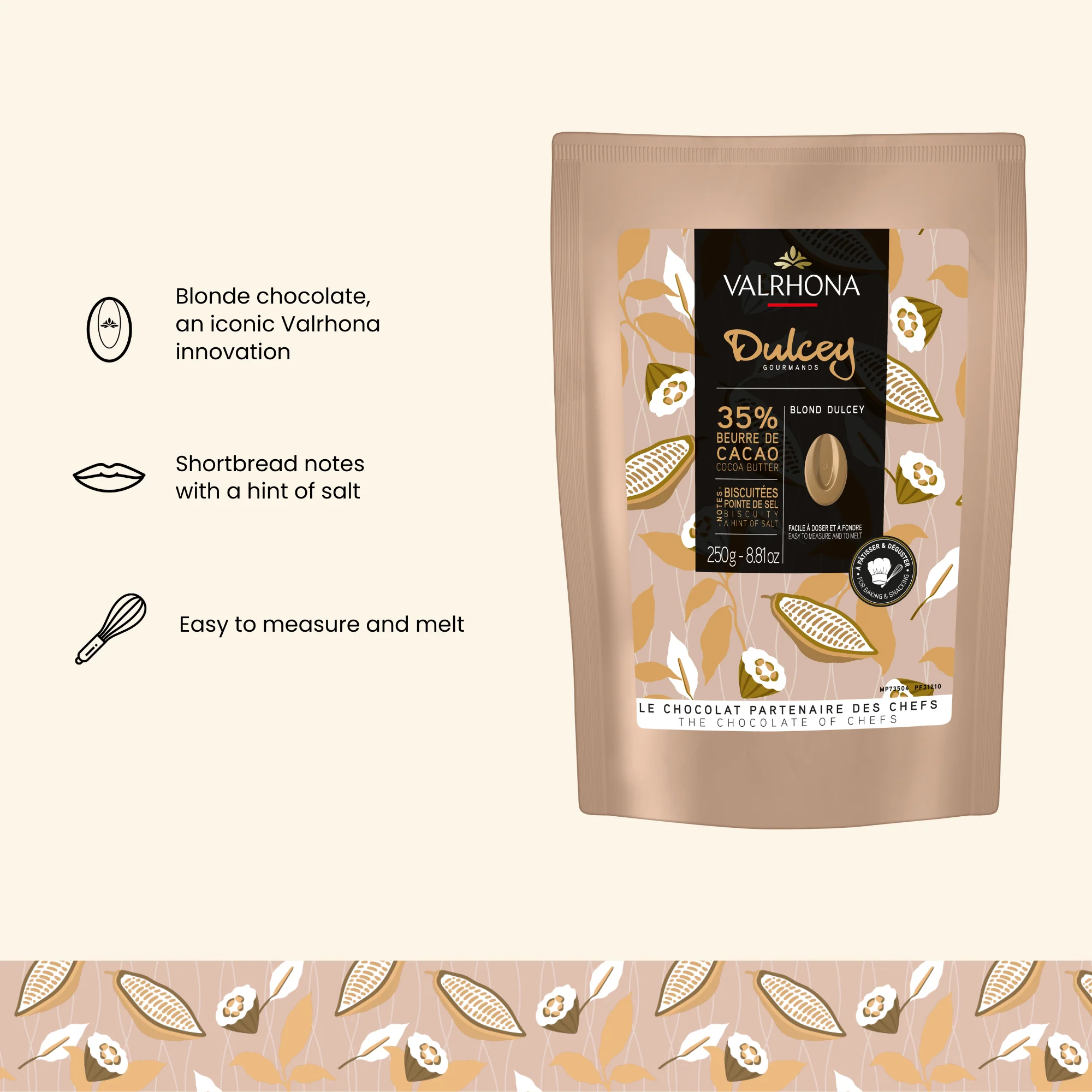 Baking Chocolate Blonde Dulcey 35% - 8.8oz - Image 3