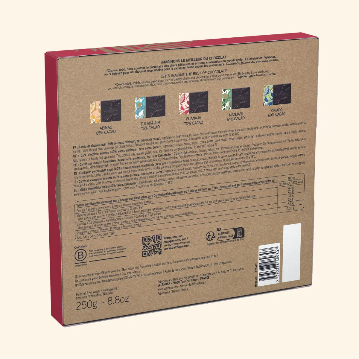 Box of 50 Dark Chocolate Squares - 8.8oz - Image 4