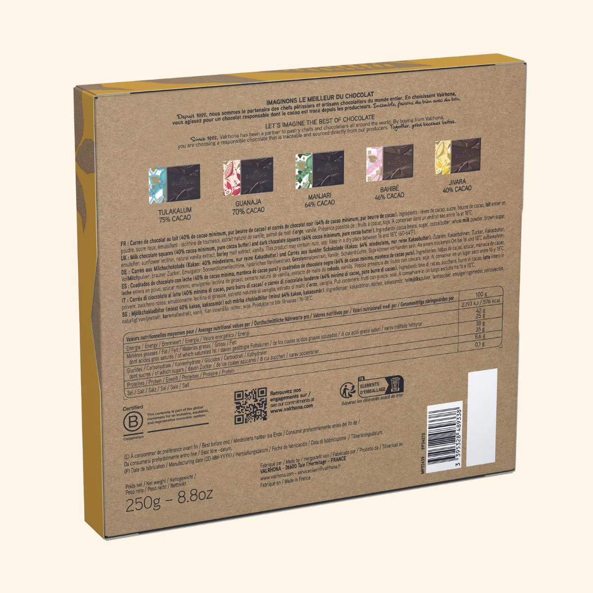 Box of 50 Dark and Milk Chocolate Squares - 8.8oz - Image 4