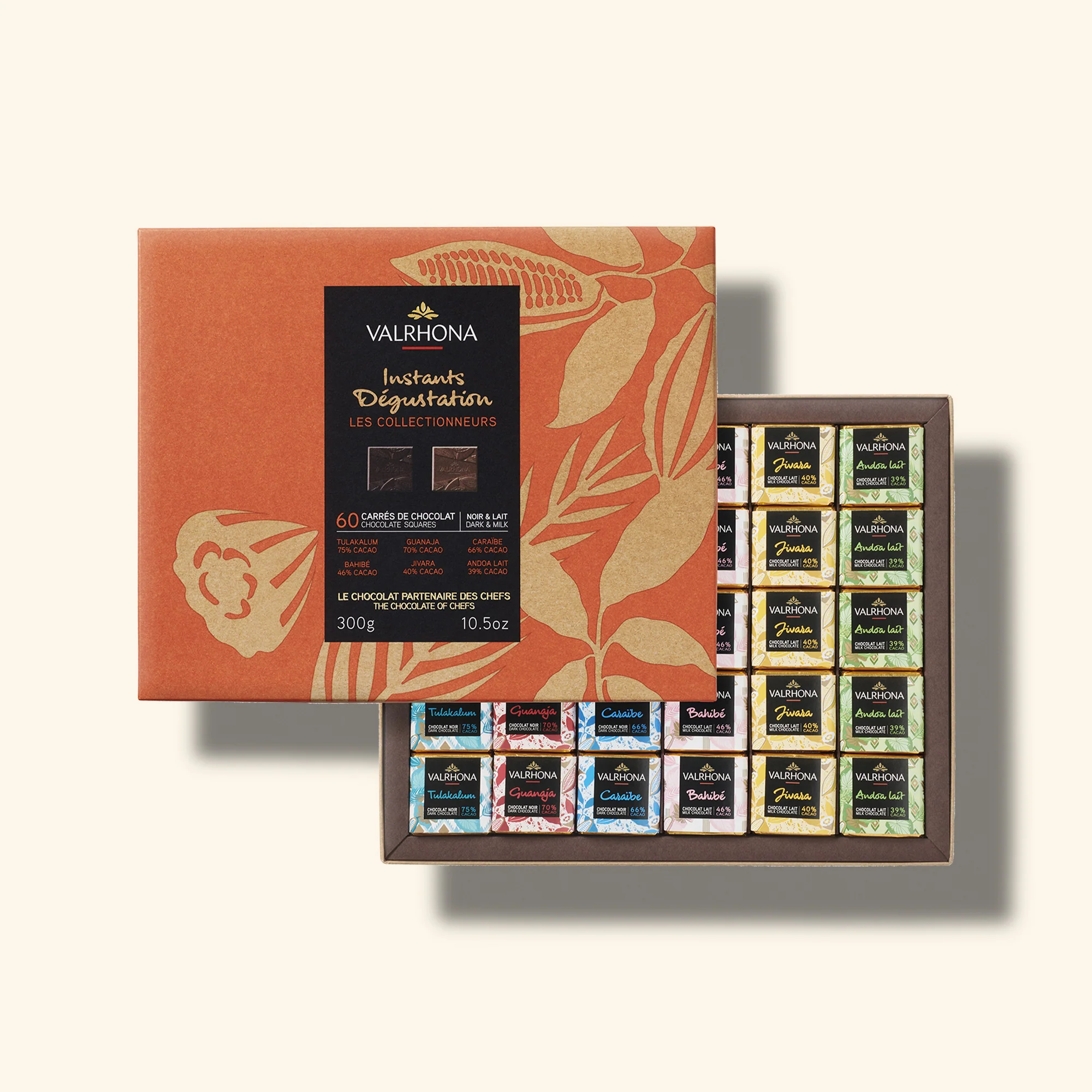 Box of 60 Assorted Dark and Milk Chocolate Squares - 10.5oz