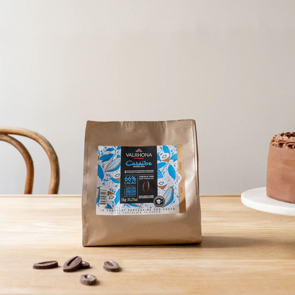 Dark Baking Chocolate Caraibe 66% - 35.27oz - Image 4