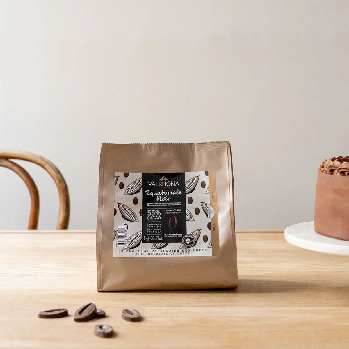 Dark Baking Chocolate Equatoriale Noir 55% - 35.27oz - Image 5