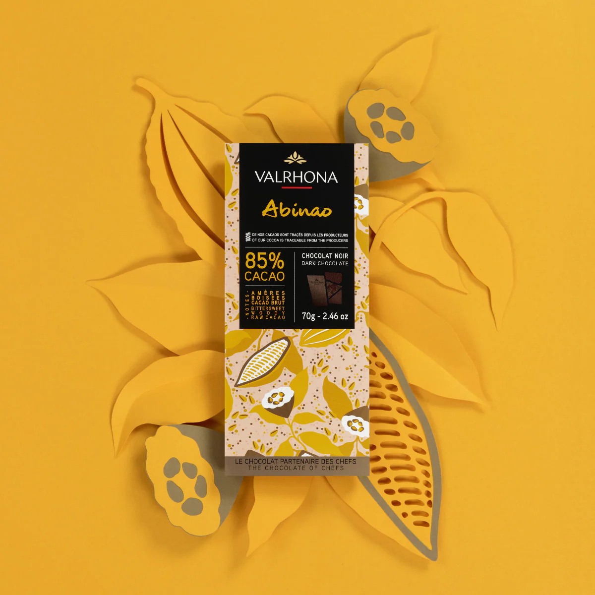 Dark Chocolate Bar Abinao 85% - 2.46oz - Image 3