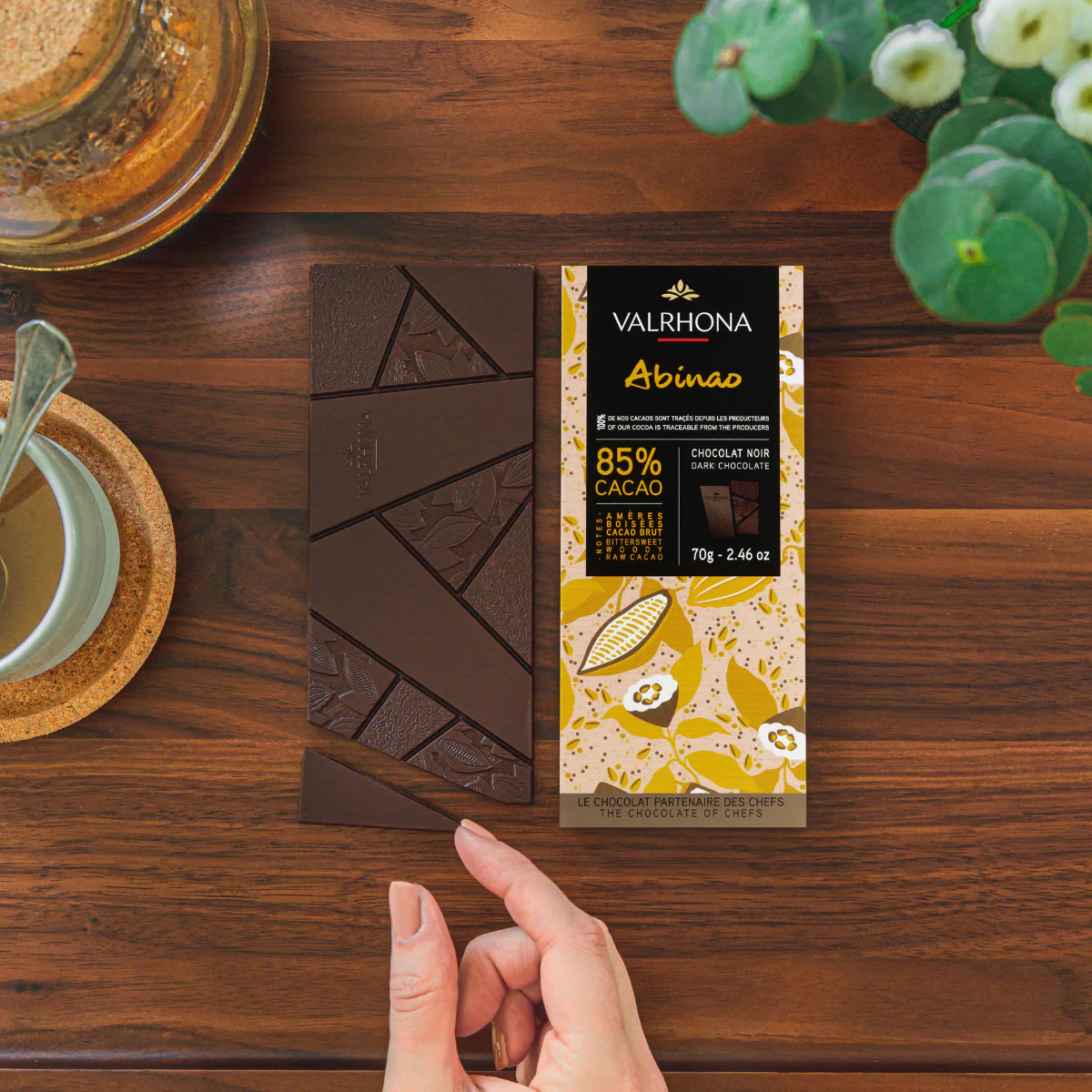 Dark Chocolate Bar Abinao 85% - 2.46oz - Image 4