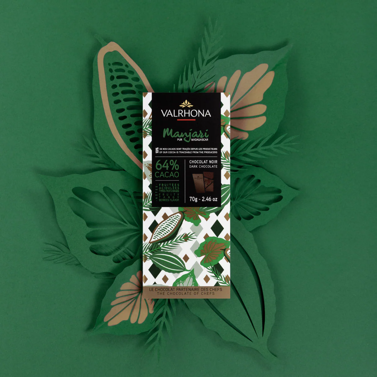 Dark Chocolate Bar Manjari 64% - 2.46oz - Image 3