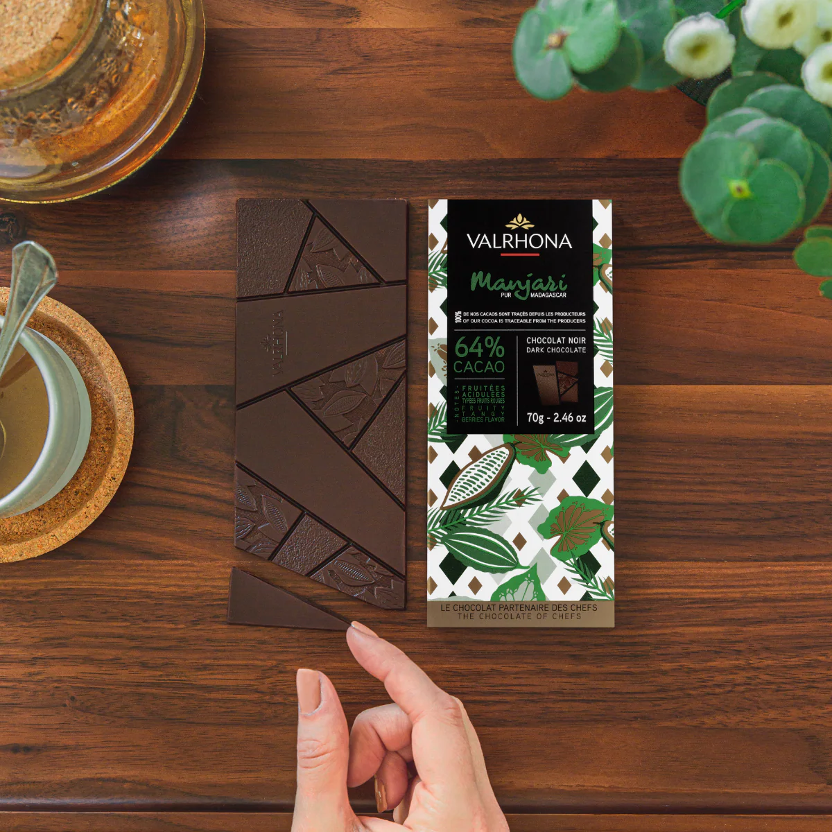 Dark Chocolate Bar Manjari 64% - 2.46oz - Image 4