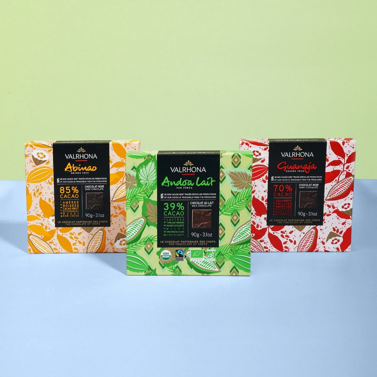 Gift Box of 18 Dark Chocolate Squares Abinao 85% - 3.1oz - Image 4