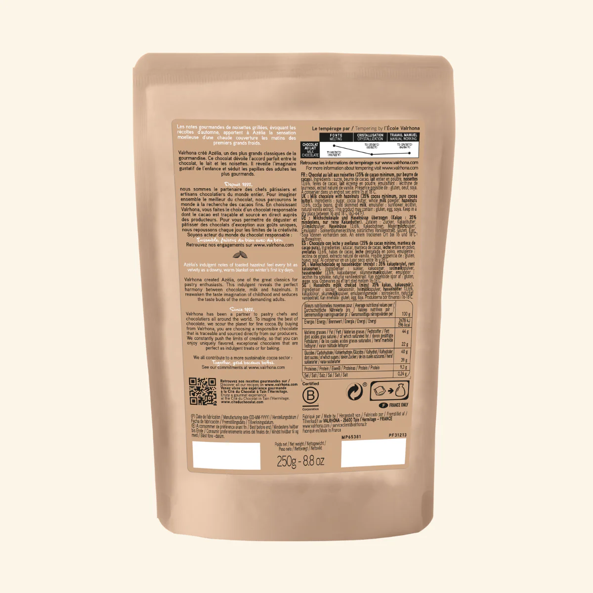 Milk Baking Chocolate Azélia 35% - 8.8oz - Image 6
