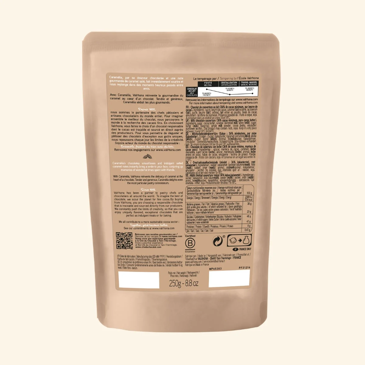 Milk Baking Chocolate Caramélia 36% - 8.8oz - Image 6