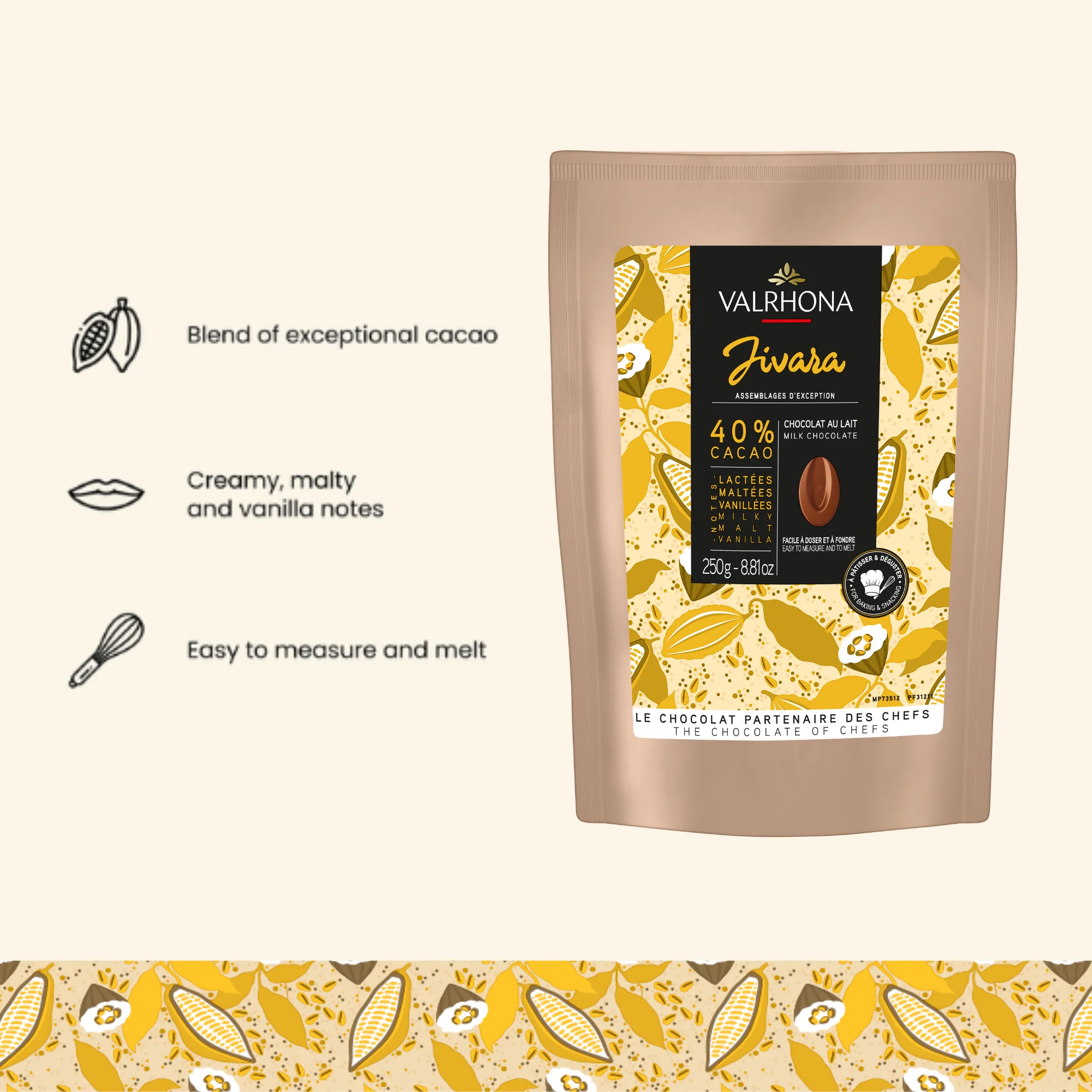 Milk Baking Chocolate Jivara 40% - 8.8oz - Image 3