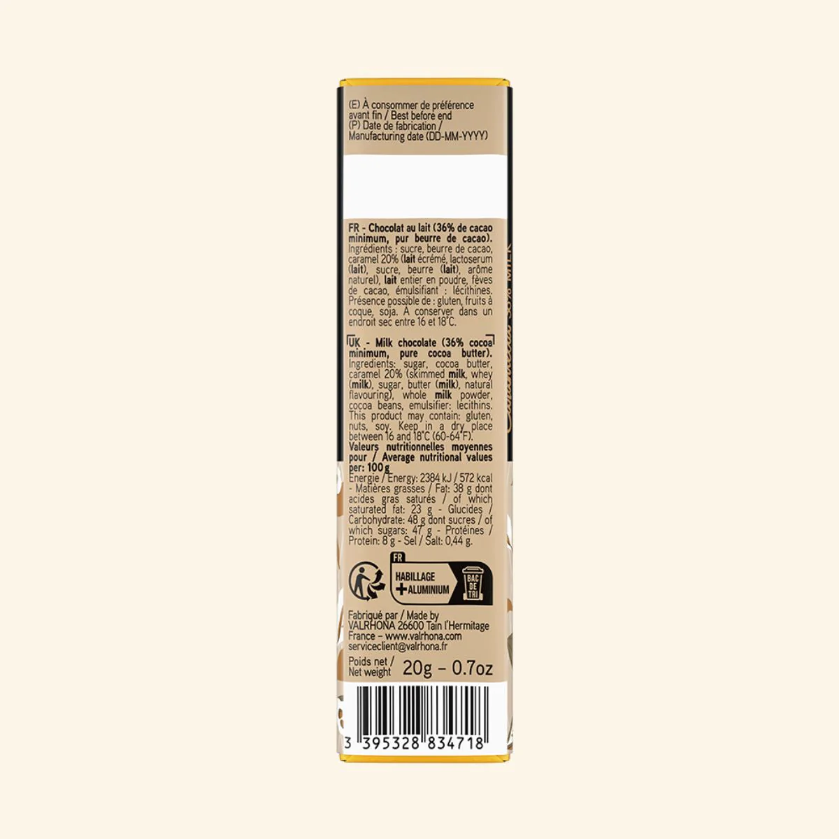 Mini Milk Chocolate Bar Caramelia 36% - 0.7oz - Image 3