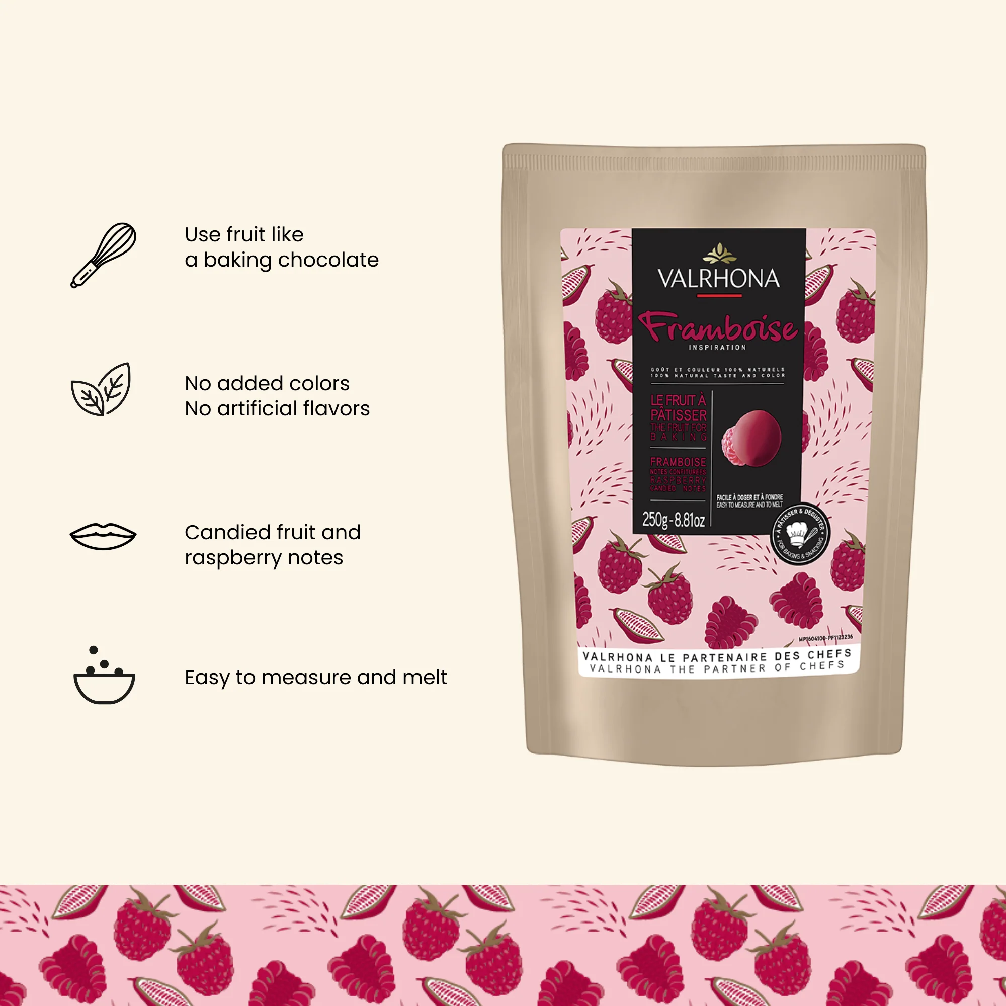 Raspberry Inspiration Fruit Couverture - 8.8oz - Image 3