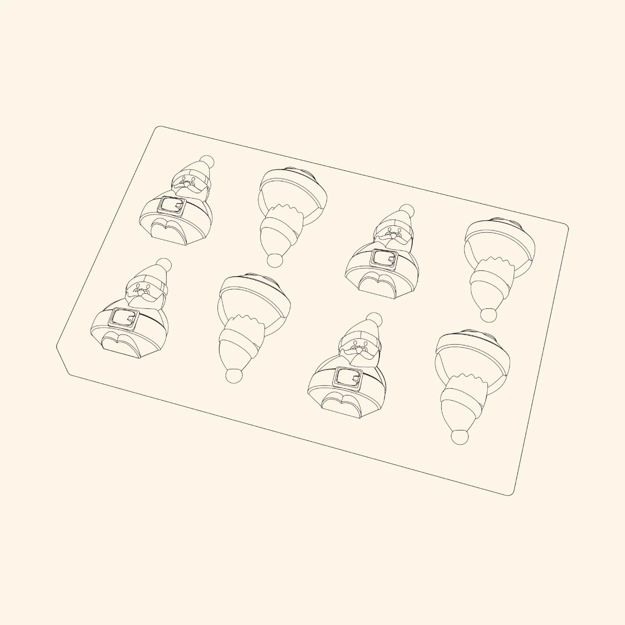 Small Santa Claus Chocolate Mold - Image 4